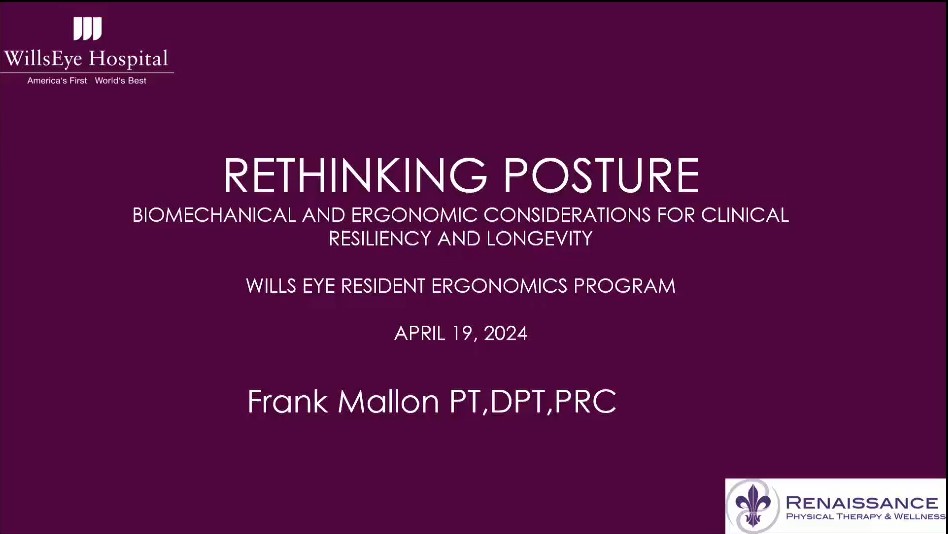 Rethinking Posture: Biomechanical and Ergonomic Considerations for Clinical Resiliency and Longevity [NON-CME] Banner